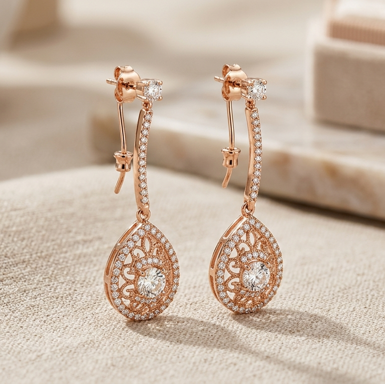 Rose Gold Earrings